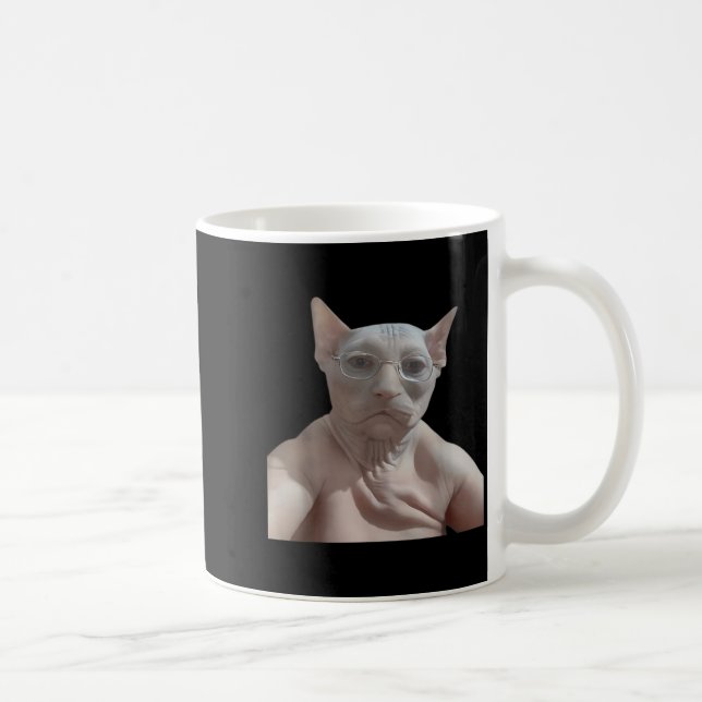 Cat Funny Meme Coffee Mug (Right)