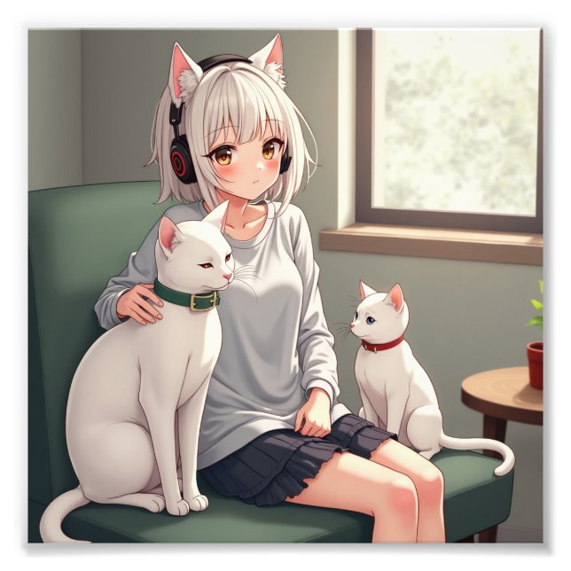 Cat funny  photo print (Front)