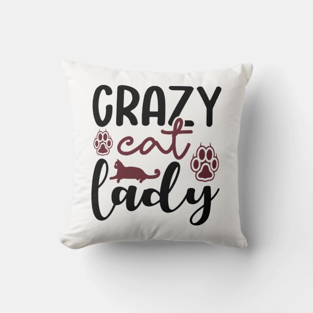 Cat Funny Quotes Cushion (Front)