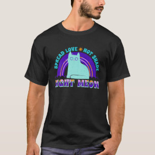 Cat Funny Retro Spread Love Not Shade Right Meow B T-Shirt