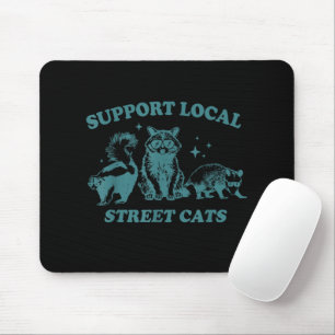 Cat Funny Vintage Racoon Opossum Skunk Mouse Mat