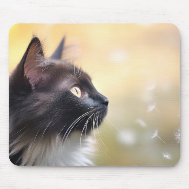 Cat Furry Pet Animal Tranquil Peaceful  Mouse Mat (Front)