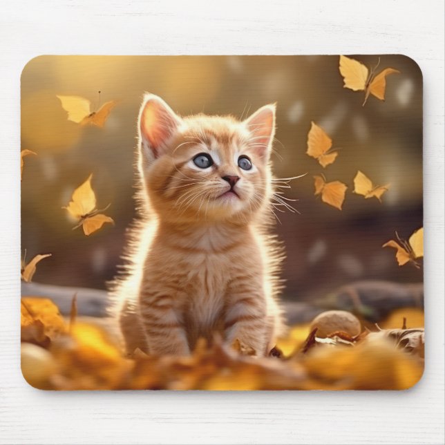 Cat Furry Pet Animal Tranquil Peaceful  Mouse Mat (Front)