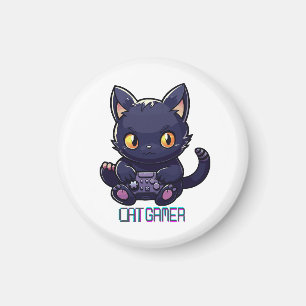 Cat Gamer Magnet
