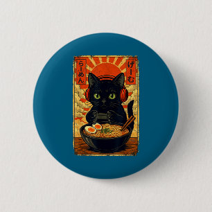 Cat Gamer Men Anime Kawaii Funny Gaming Headset Ca 6 Cm Round Badge