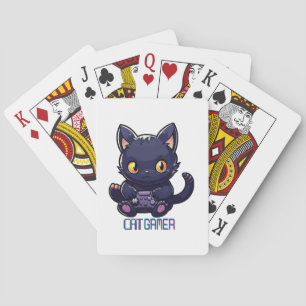 Cat Gamer Playing Cards