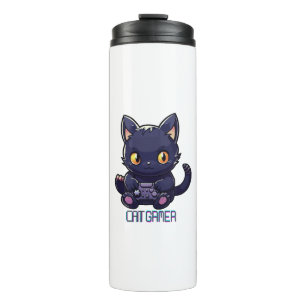 Cat Gamer Thermal Tumbler