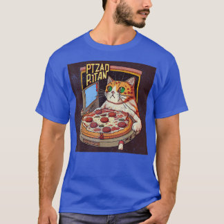 Cat Gaming Pizza  T-Shirt