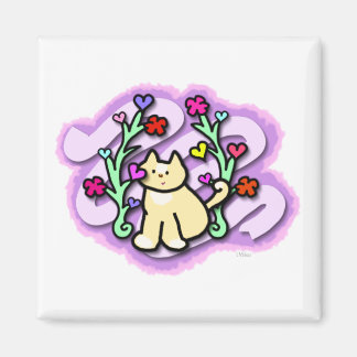 Cat Garden Filled with Love and Colour Magnet