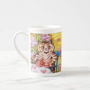 Cat Garden Party Bone China Mug