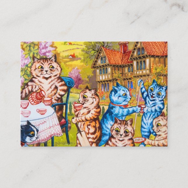 Cat Garden Party Enclosure Card (Front)