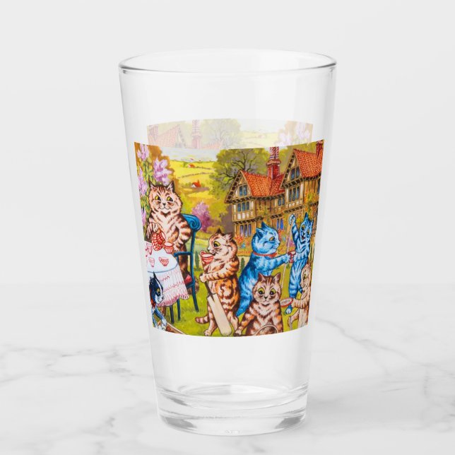 Cat Garden Party Glass (Front)