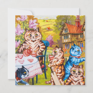 Cat Garden Party Invitation