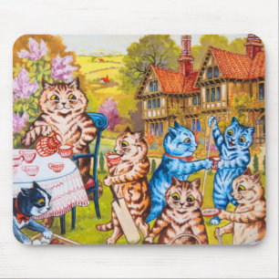 Cat Garden Party Mouse Mat