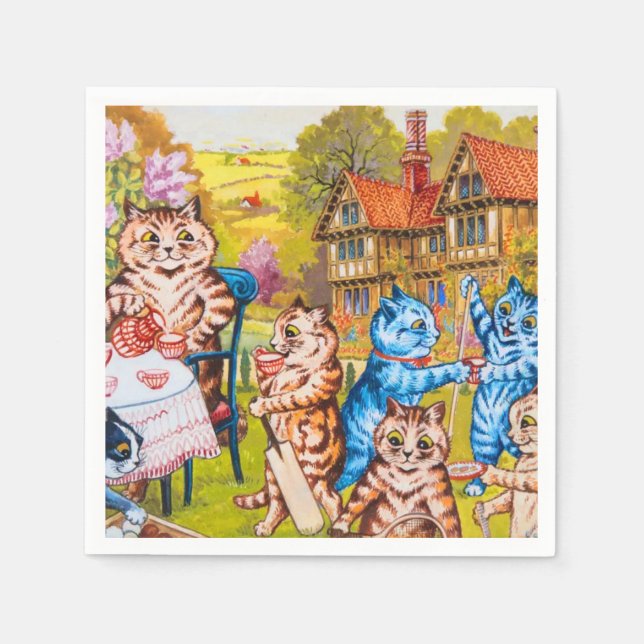 Cat Garden Party Napkin (Front)