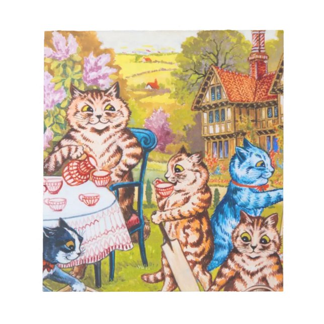 Cat Garden Party Notepad (Front)