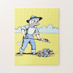 Cat Gardener, Louis Wain Jigsaw Puzzle