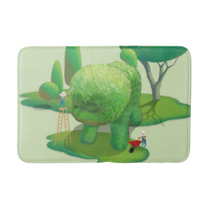Cat Gardeners and Green Animal Bush Bath Mat