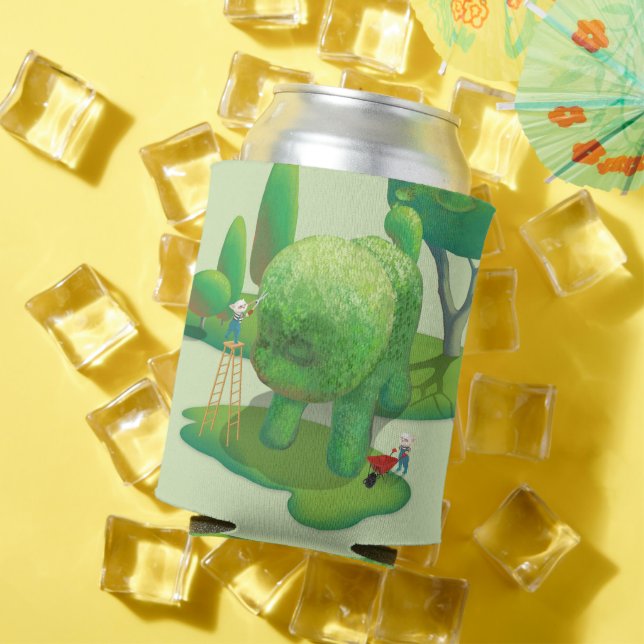 Cat Gardeners and Green Animal Bush Can Cooler (In Situ Summer)