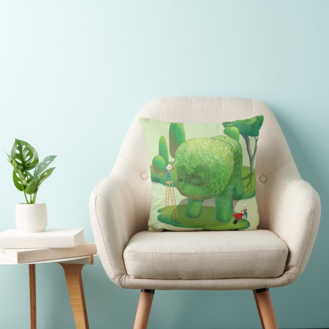 Cat Gardeners and Green Animal Bush Cushion (Chair)
