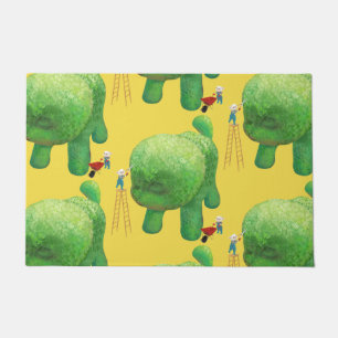 Cat Gardeners and Green Animal Bush Doormat