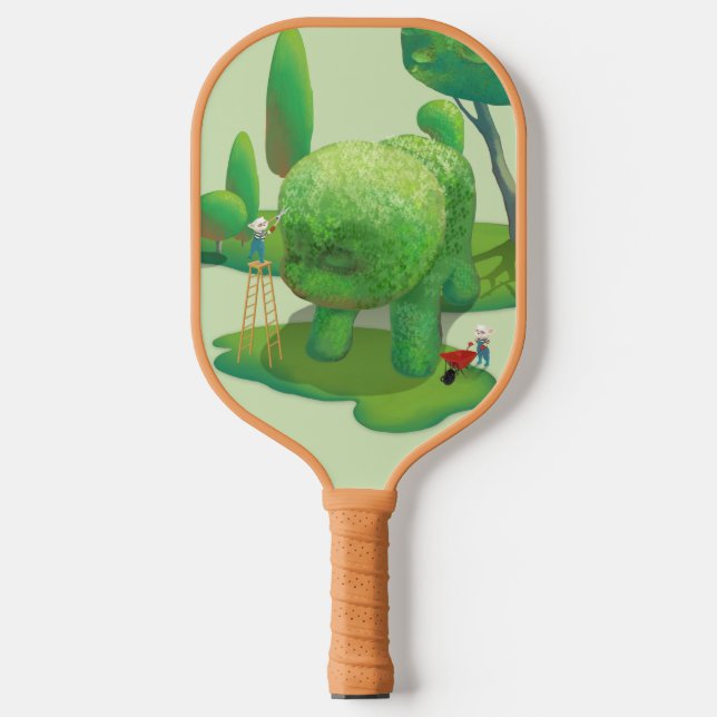 Cat Gardeners and Green Animal Bush Pickleball Paddle (Front)