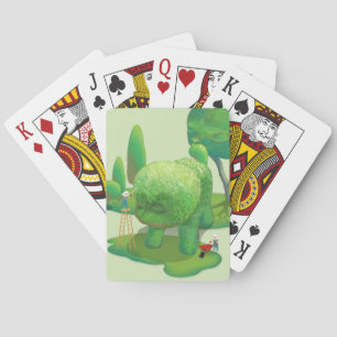 Cat Gardeners and Green Animal Bush Playing Cards