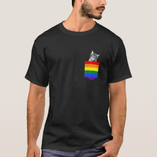 Cat Gay Pride LGBT Rainbow Sunglasses T-Shirt