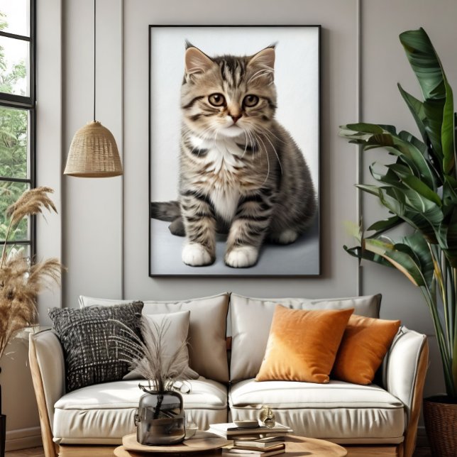 Cat Gaze Lost in Time Canvas Print (Creator Uploaded)