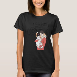 Cat Gen Z Nihilism Existential Crisis Dank Meme T-Shirt