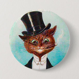 Cat Gentleman, Louis Wain 7.5 Cm Round Badge