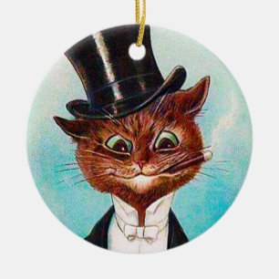 Cat Gentleman, Louis Wain Ceramic Tree Decoration