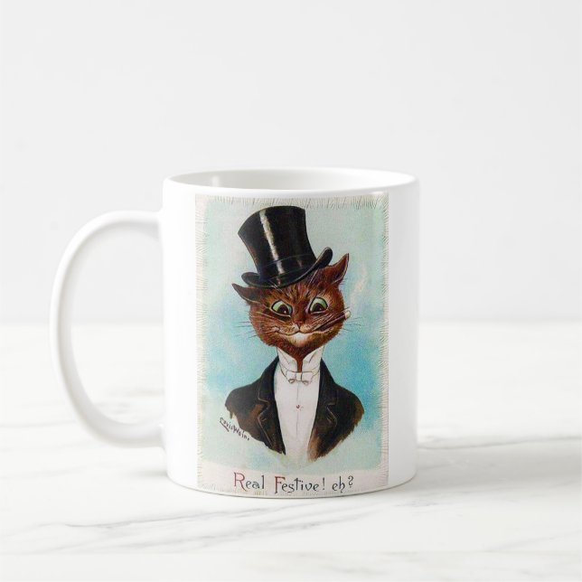 Cat Gentleman, Louis Wain Coffee Mug (Left)