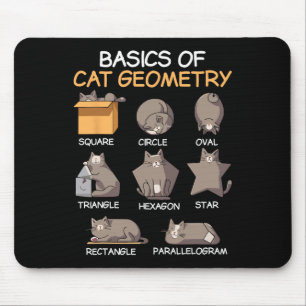Cat Geometry Math Funny Cat Gifts For Cat Dad Mouse Mat
