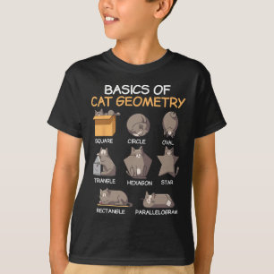 Cat Geometry Math Funny Cat Gifts For Cat Dad T-Shirt