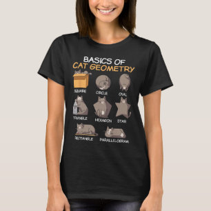 Cat Geometry Math Funny Cat Gifts For Cat Dad T-Shirt