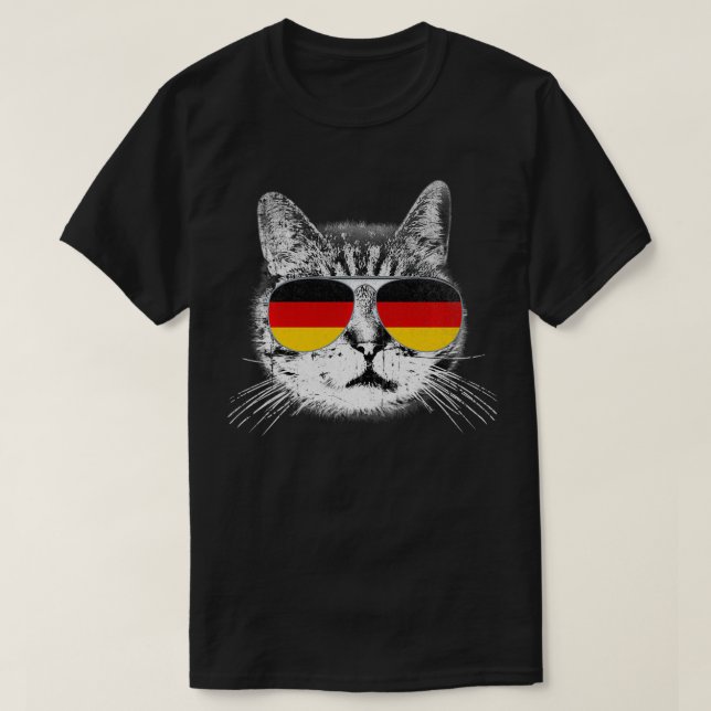 Cat  Germany German Flag Country Retro Funny Top  (Design Front)