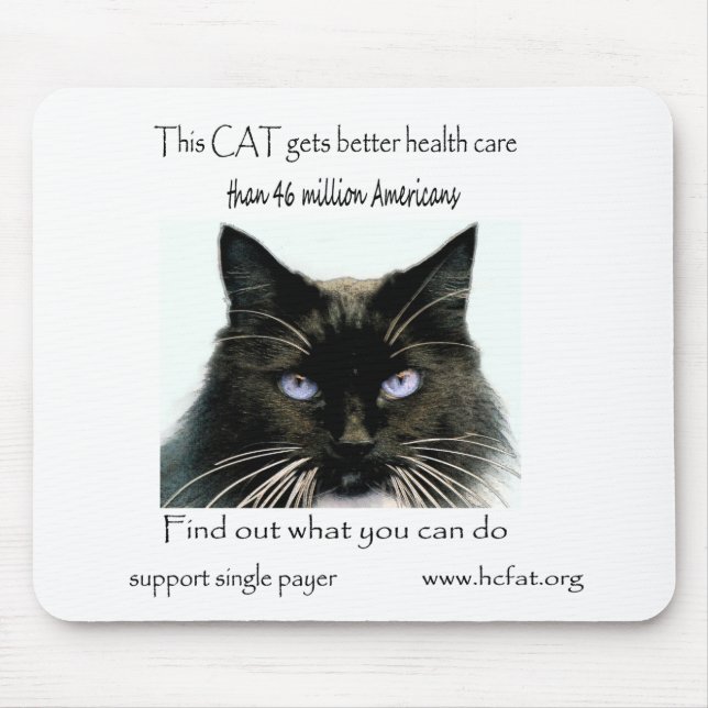 Cat gets better health care mouse mat (Front)