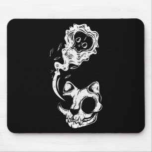 Cat Ghost Lazy Halloween Costume Fun Kitten Skull Mouse Mat