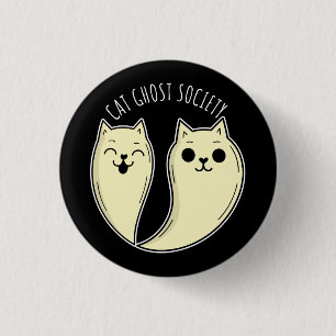Cat Ghost Society Spooky Funny Pet Halloween 3 Cm Round Badge