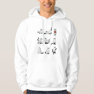 Cat Ghost Spooky Cute Halloween for Men Women Kids Hoodie