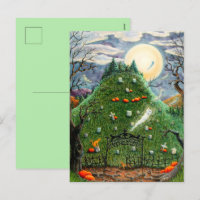 CAT GHOSTS IN NINE LIVES CEMETERY, SPOOKY FOLK ART