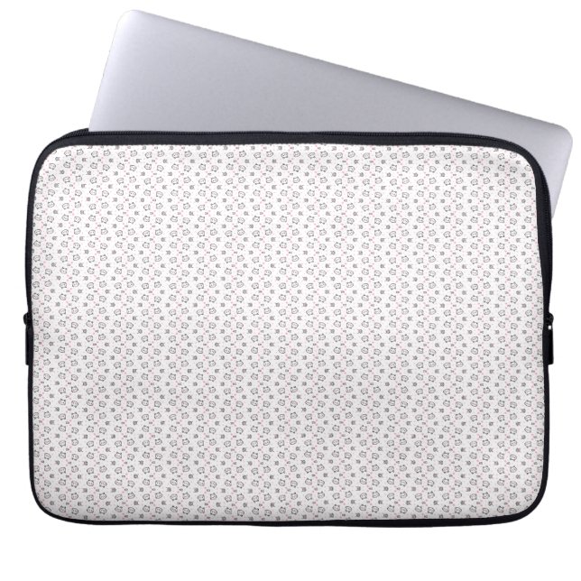 Cat Gift | Cute Cat Pattern Seamless Background Laptop Sleeve (Front)