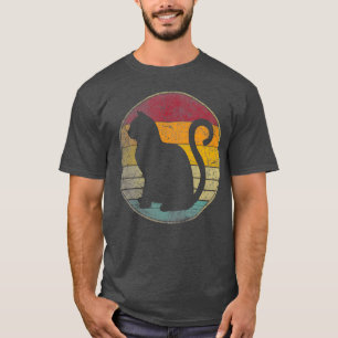 Cat Gift Retro Style Vintage Funny 70s 80s 90s Men T-Shirt
