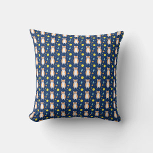 Cat Gift Space Cat Pattern Graphic Cushion