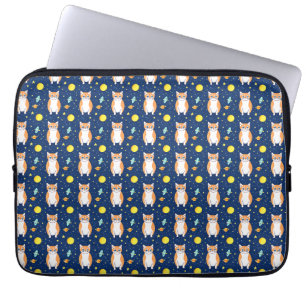 Cat Gift Space Cat Pattern Graphic Laptop Sleeve