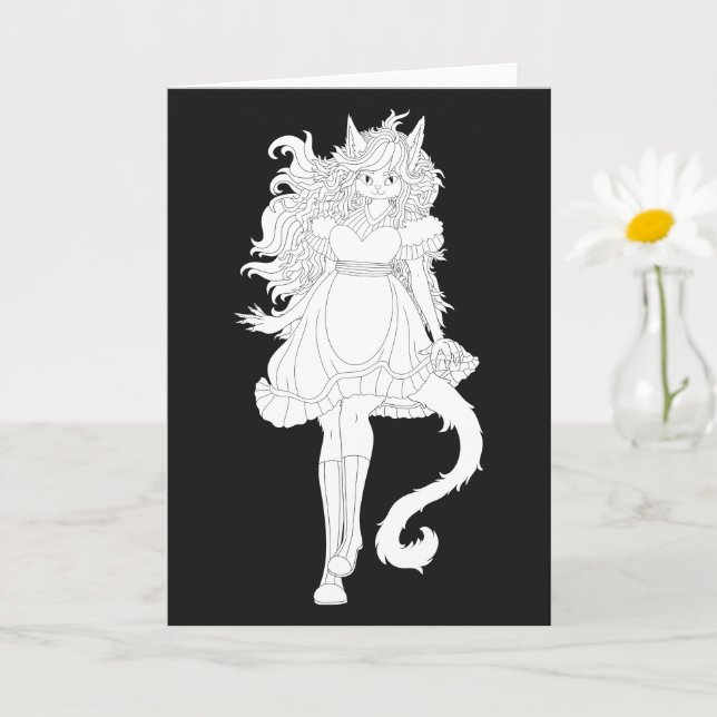 Cat Girl Card (Small Plant)