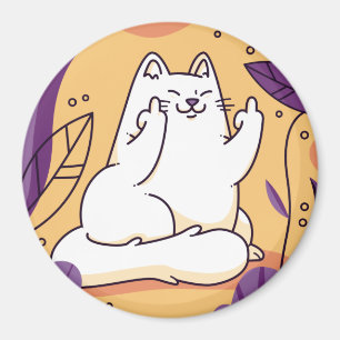 Cat giving the finger magnet