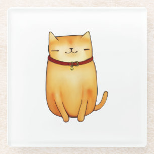 Cat Glass Coaster