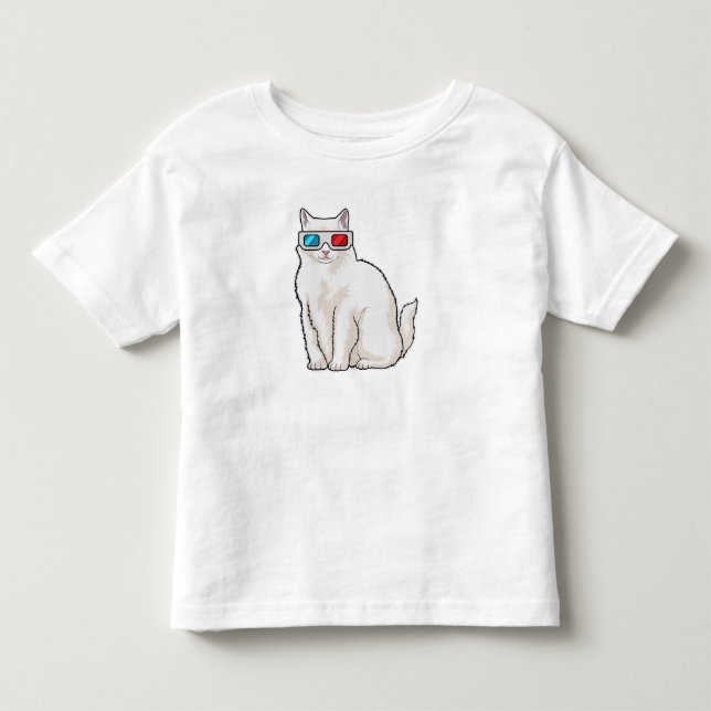 Cat Glasses Toddler T-Shirt (Front)